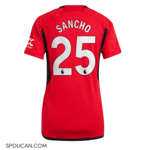 Zenski Nogometni Dres Manchester United Jadon Sancho #25 Domaci 2023-24 Kratak Rukav